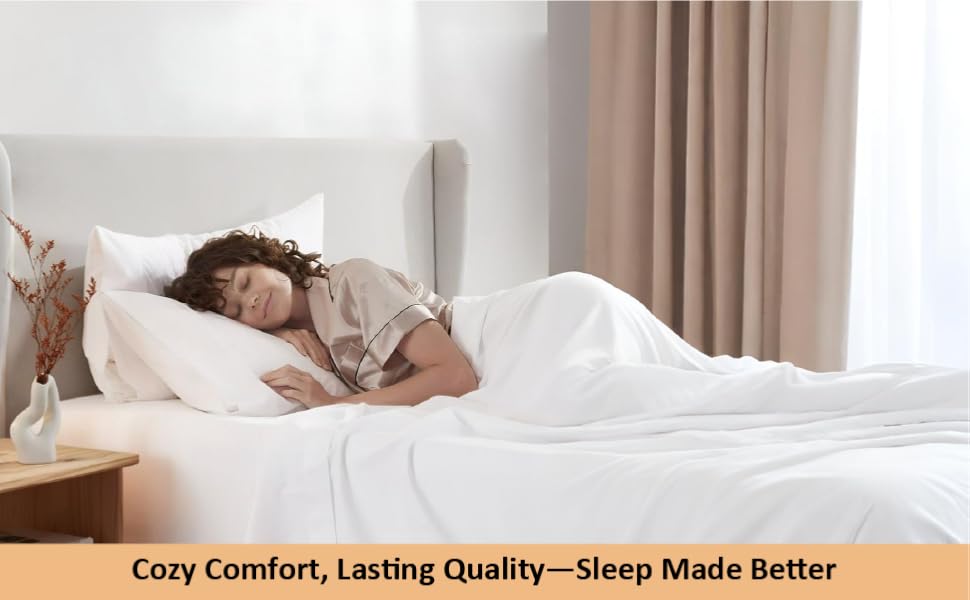 WSOKO 100% Cotton Plain White Super King Bedsheet | 108 x 108 | 210 GSM to 600 GSM |