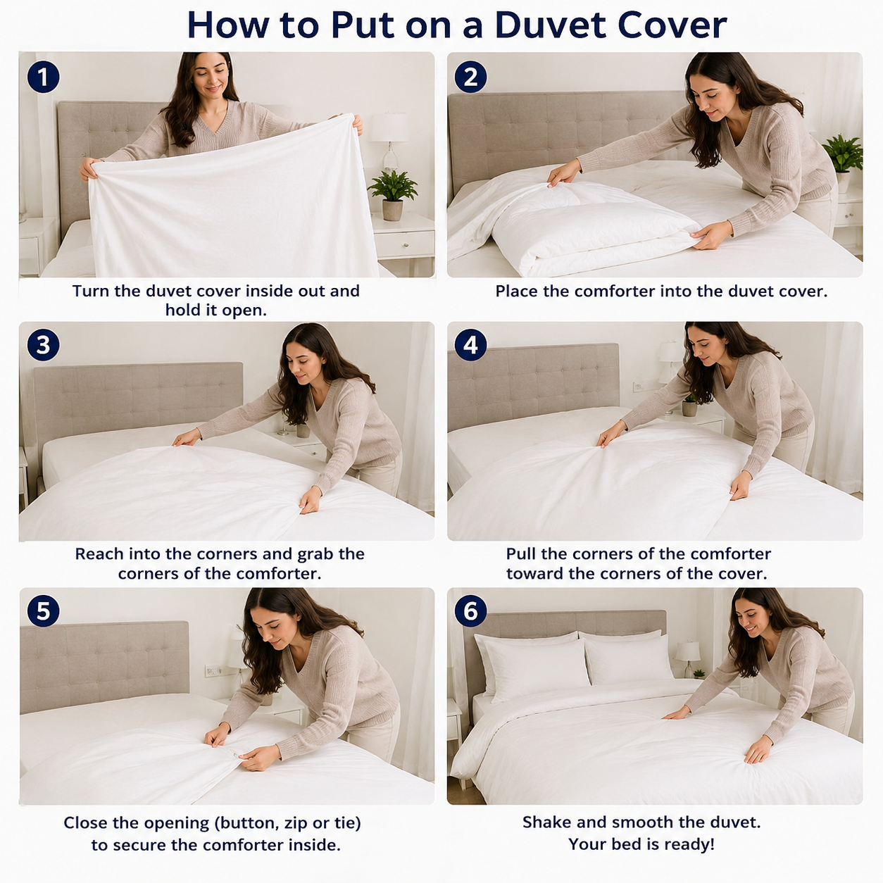 WSOKO COTTON Duvet Cover 90x102 Inch | Cotton Comforter Cover with Zip | Solid White Hotel Quality Quilt Cover | Soft Breathable Bedding Protector for Queen Size Bed
