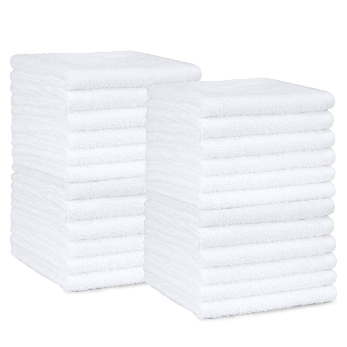 WSOKO 100% Pure Cotton Face Towel 12 x 12 Inch | Soft & Highly Absorbent Wash Cloth | Quick Dry, Skin-Friendly & Durable | Hotel Quality White Face Towel