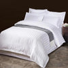 WSOKO COTTON 100% Pure Cotton Satin Stripes Bed Sheet (100x108 Inch) with 2 Pillow Covers | Premium Hotel Quality White Bedsheet for Hotels, Villas, Guest Houses, PGs & Home Use | Soft, Breathable & Luxury Cotton Bedding