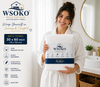 WSOKO 100% Pure Cotton Bath Towel 30 x 60 Inch | 700 GSM Ultra Soft & Highly Absorbent Hotel Quality Towel | Luxury Quick Dry Bath Towel for Men & Women | White