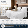 WSOKO COTTON 70% Cotton Plain King Size Bed Sheet (100x108 Inch) with 2 Pillow Covers | Premium Hotel Quality White Bedsheet for Hotels, Resorts, Villas, Guest Houses & PGs | Soft, Breathable & Durable Bedding Set