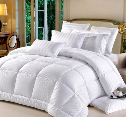 WSOKO FIBAR All Season Comforter Quilt | 150-400 GSM Soft Microfiber Filling | Lightweight AC Blanket & Duvet | Premium Hotel Quality Bedding for Home, Hotel & PG | White/Silver Grey | Available in 60x90,  Inches
