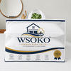 WSOKO Cotton Velvet Decorative Cushion Cover Set of 2 (14x14 Inch / 35x35 cm) | Soft Solid Square Throw Pillow Covers | 200 TC Premium Cushion Covers for Sofa, Living Room & Home Decor | White